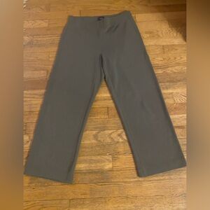 Eileen Fisher Wide Leg Pull On Taupe Ankle Knit Pants